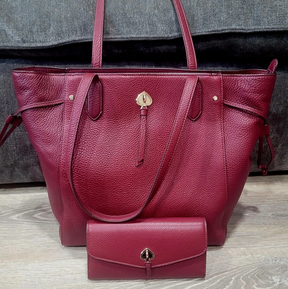 🏷1 DAY SALE🏷LIKE NEW🍂Kate Spade Large Marti Tote And Matching Wallet🍂 - Picture 1 of 9